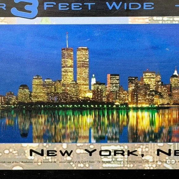 Buffalo Games New York City Panoramic Puzzle 750 Piece Twin Towers Skyline 2000